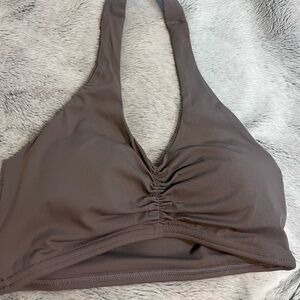 Women’s Halter sports bra taupe